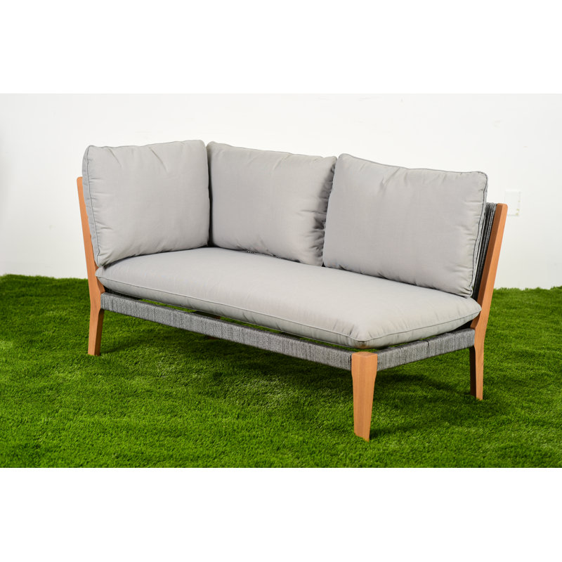 Habitat 8 Piece Teak Sectional Seating Group with Cushions & Reviews